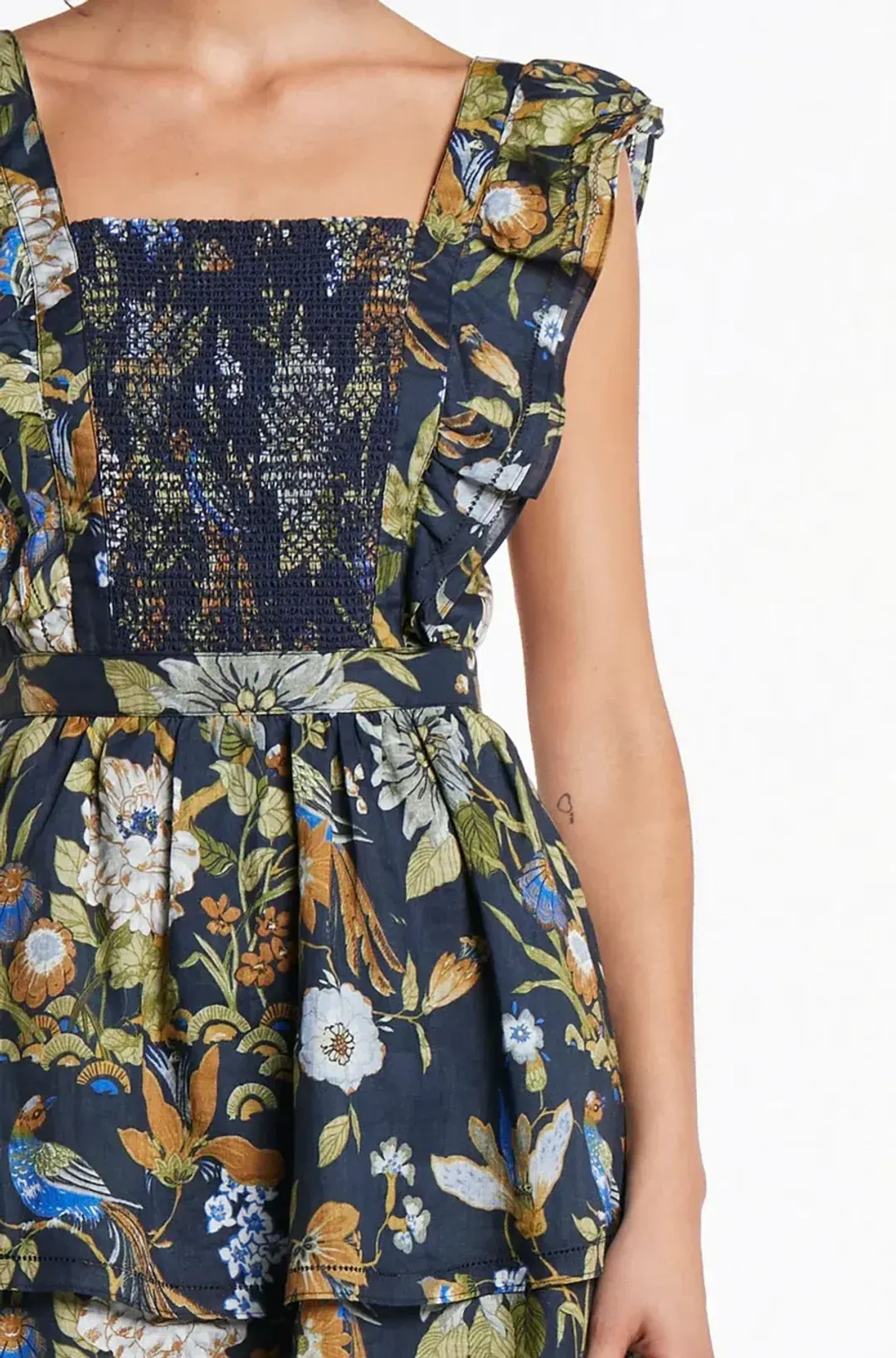 Sir The Label Diana Ruffle Mini Dress Floral Size 1 / AU 8 for rent on The Volte - main image