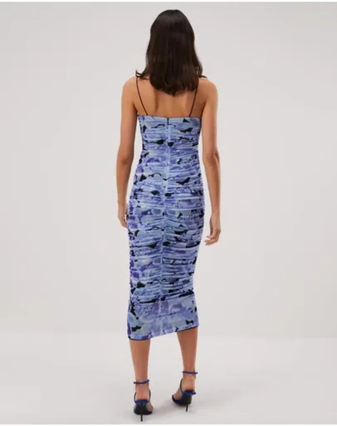 Misha Cosimo Mesh Midi Dress with Gloves Floral Size 8/S for rent on The Volte - main image