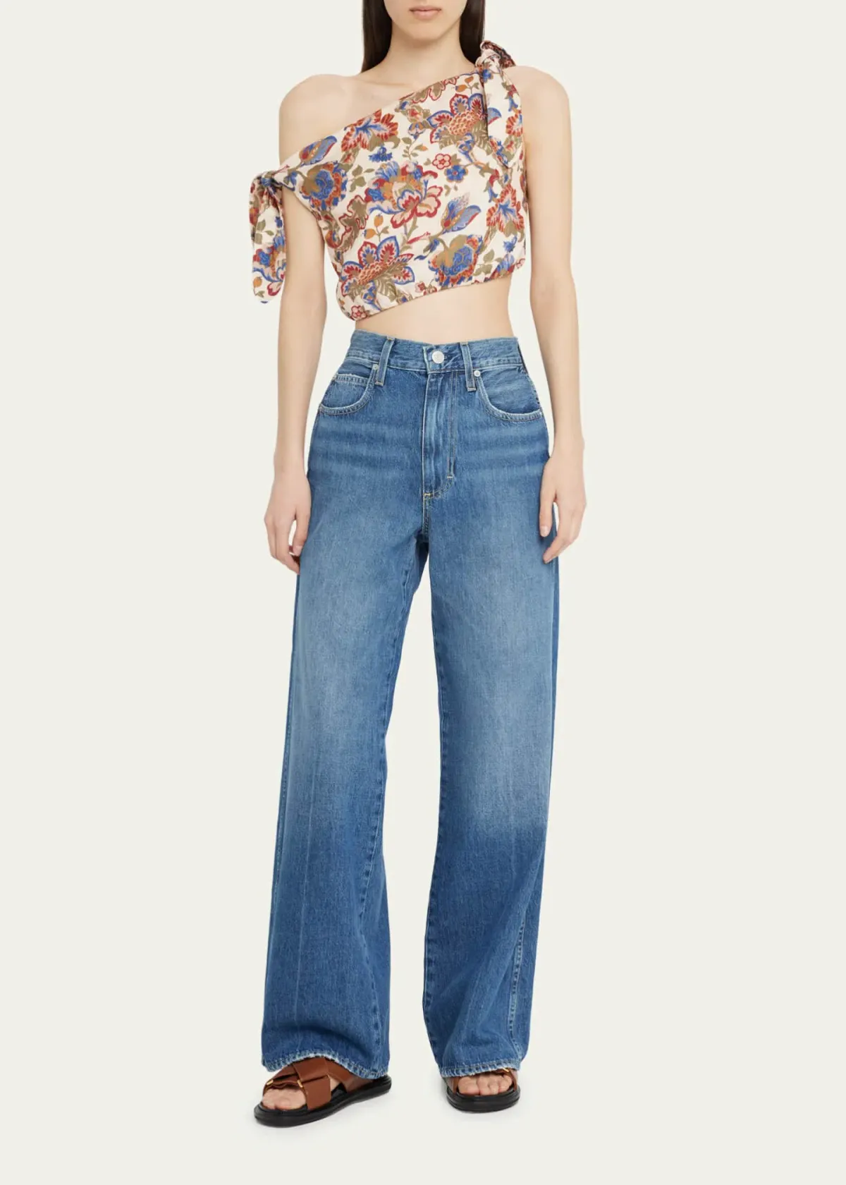 Sir the Label Bettina Tie Crop Top Floral Size 1 / AU 8 for rent on The Volte - main image