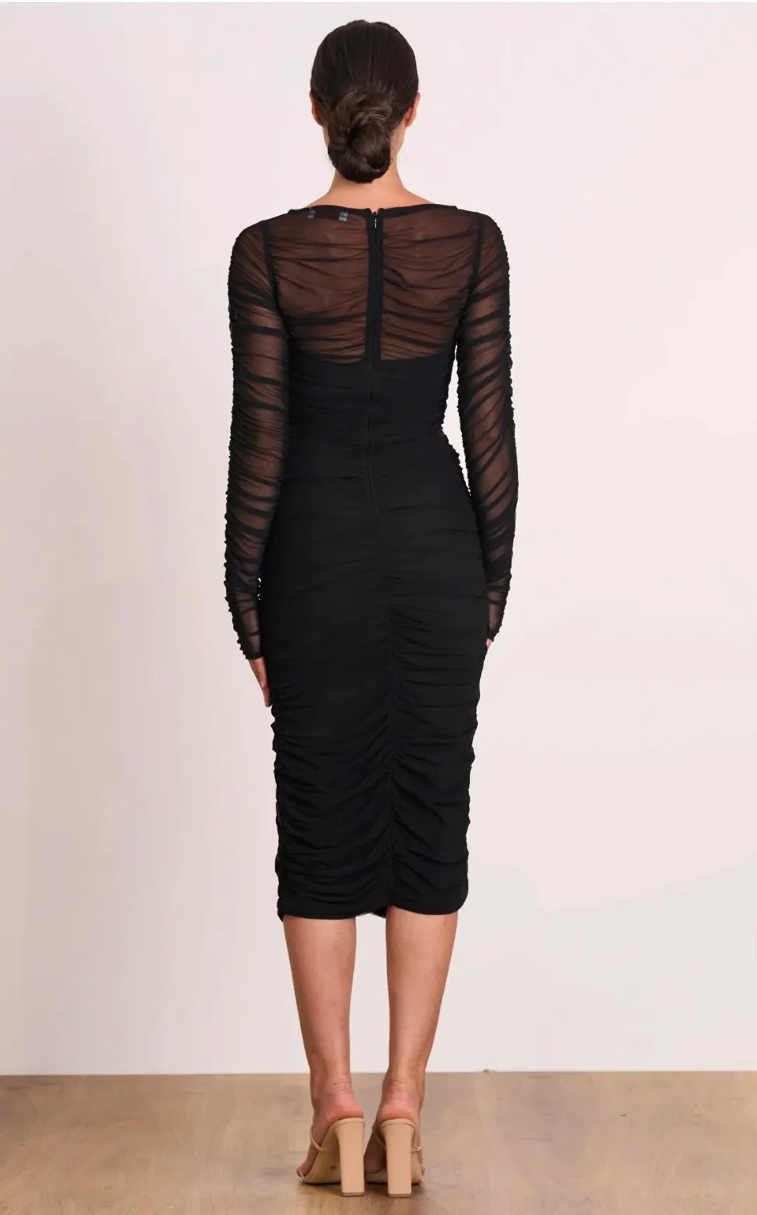 Pasduchas Lunar Tapered Midi Dress Black Size 10 for rent on The Volte - main image