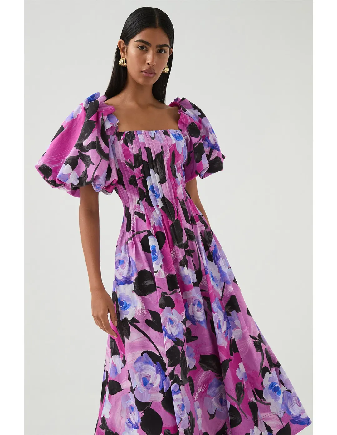 Aje Francesca Midi Dress Purple Size 8  for rent on The Volte - main image