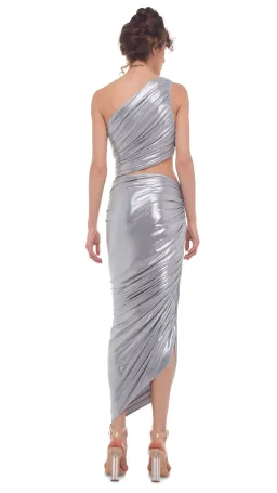 Norma Kamali Metallic Silver Skirt Size 6 for rent on The Volte - image 1