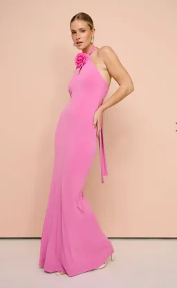 Sofia the Label Wildflower Halter Gown in Pink Size 8 for rent on The Volte - image 2