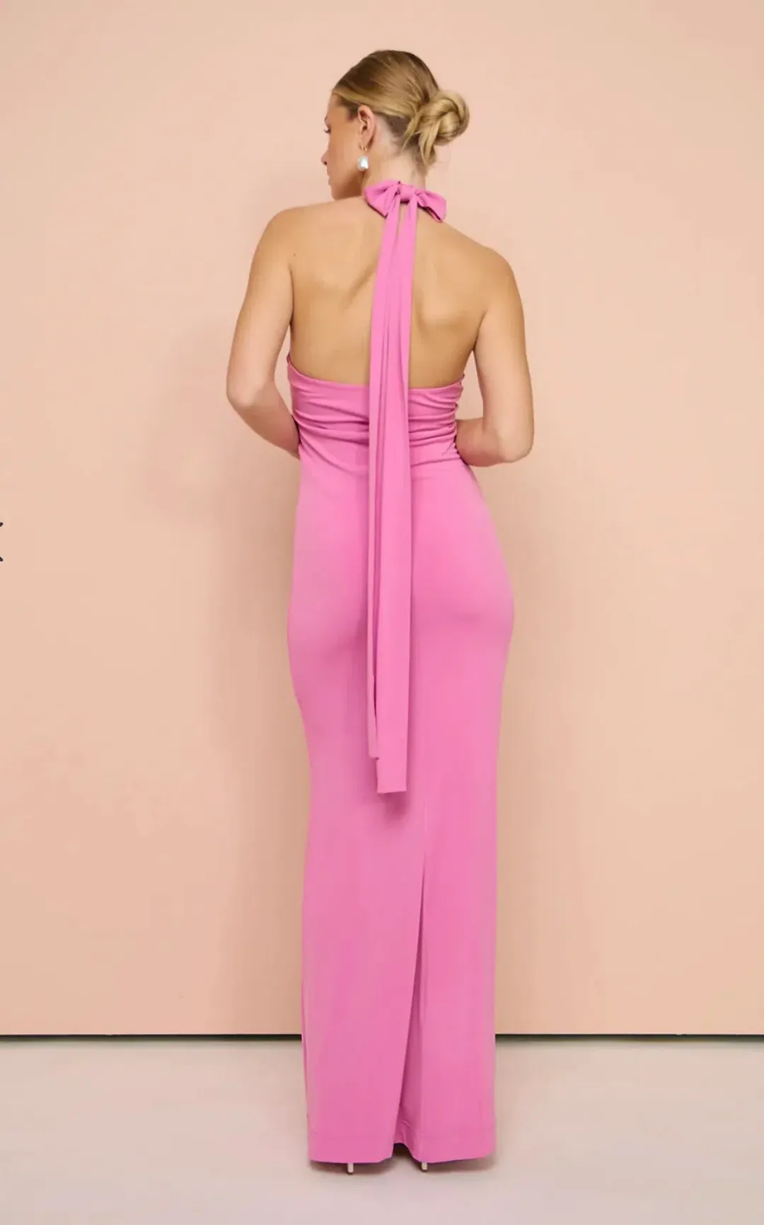 Sofia the Label Wildflower Halter Gown in Pink Size 8 for rent on The Volte - main image
