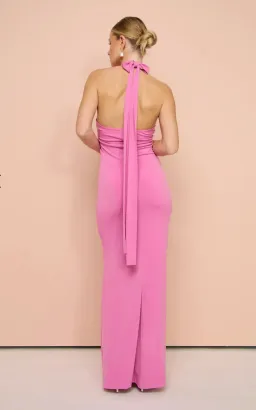 Sofia the Label Wildflower Halter Gown in Pink Size 8 for rent on The Volte - image 4