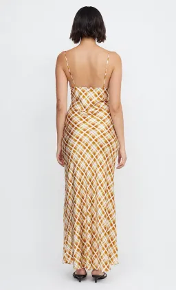 Bec & Bridge Amber V Maxi Dress Sunflower Check  Print Size 12 for rent on The Volte - image 2
