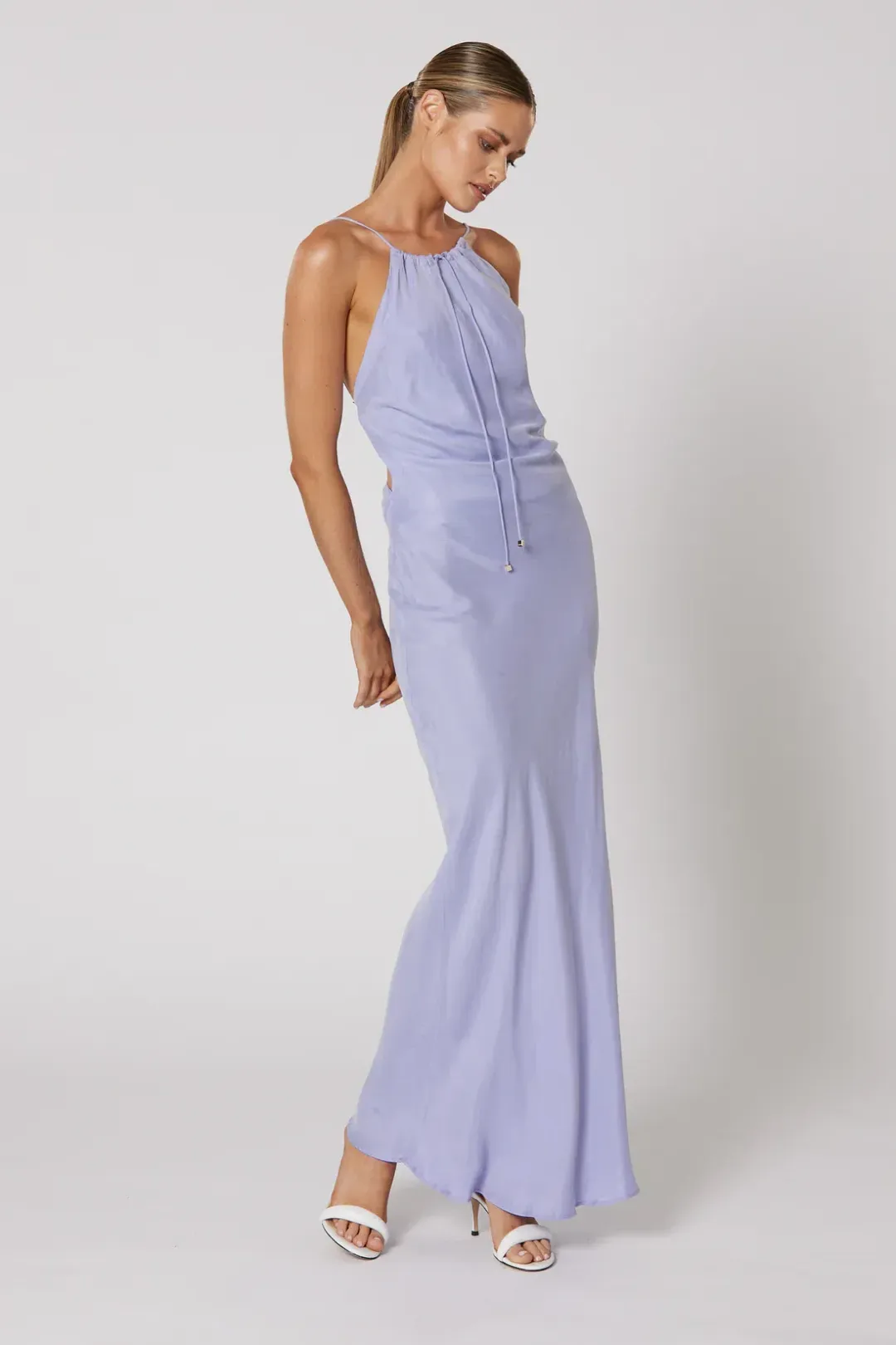 Winona Skye Tie Maxi Dress in Lavender Size M / AU 12 for rent on The Volte - main image