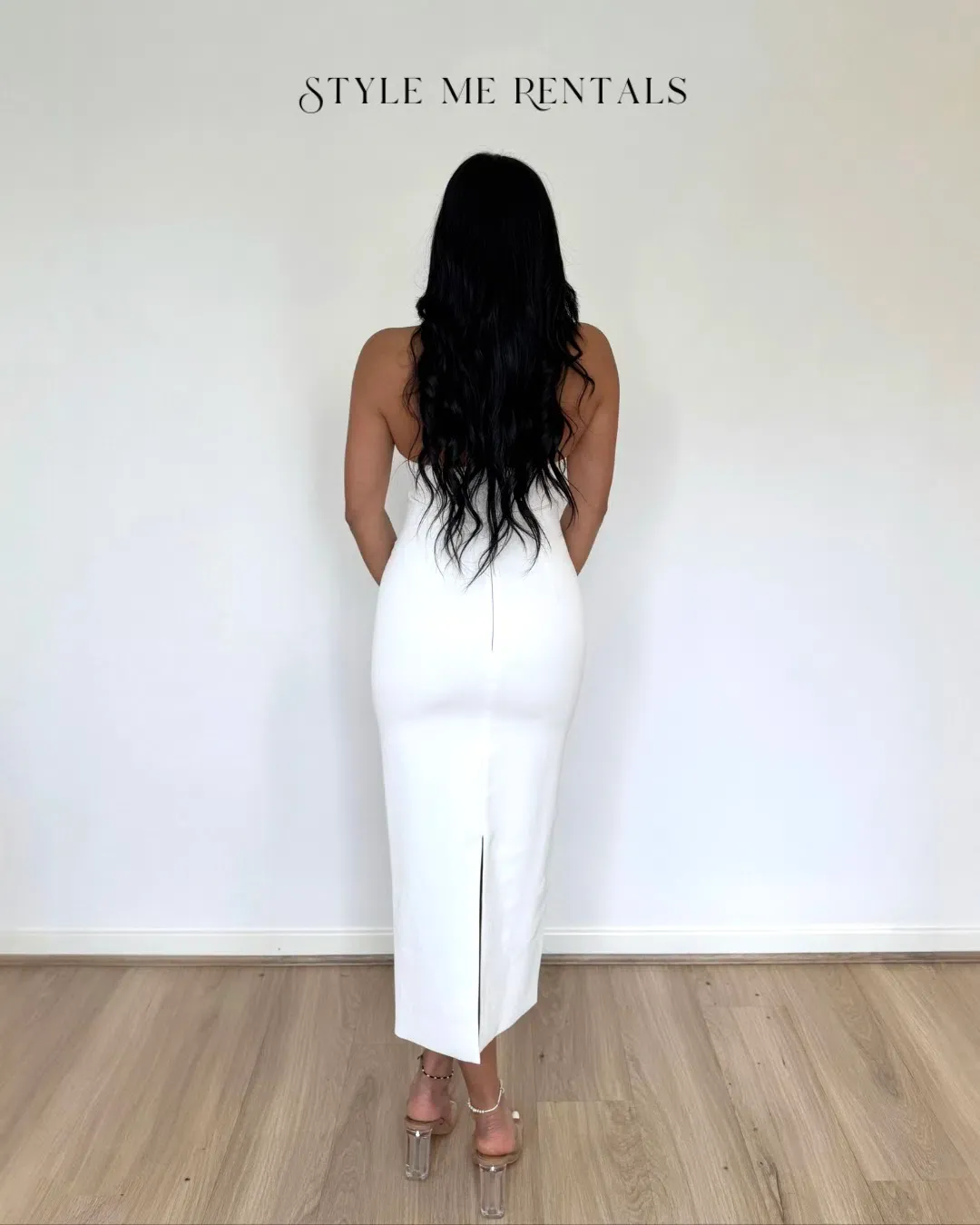 Bianca & Bridgett Mia Pearl Midi Dress White Size AU 10 for rent on The Volte - main image