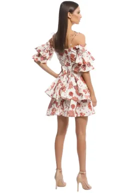 Thurley Valencia Off-shoulder Dress Russet Multi Size AU 10 for rent on The Volte - image 2