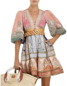 Zimmermann Anneke Lantern Mini Dress Multi Size 1 / AU 10 for rent on The Volte - image 2