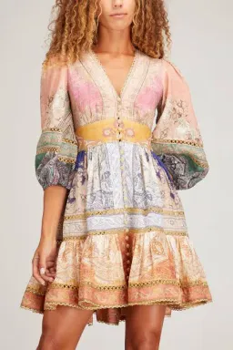 Zimmermann Anneke Lantern Mini Dress Multi Size 1 / AU 10 for rent on The Volte - image 5