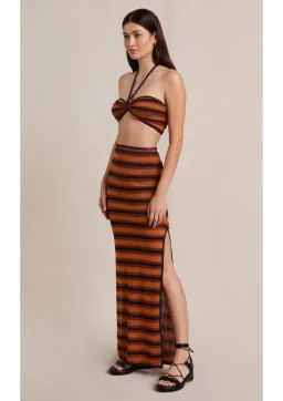 Bec & Bridge Ziggy Knit Maxi Skirt Lurex Stripe Size AU 12 for rent on The Volte - image 1