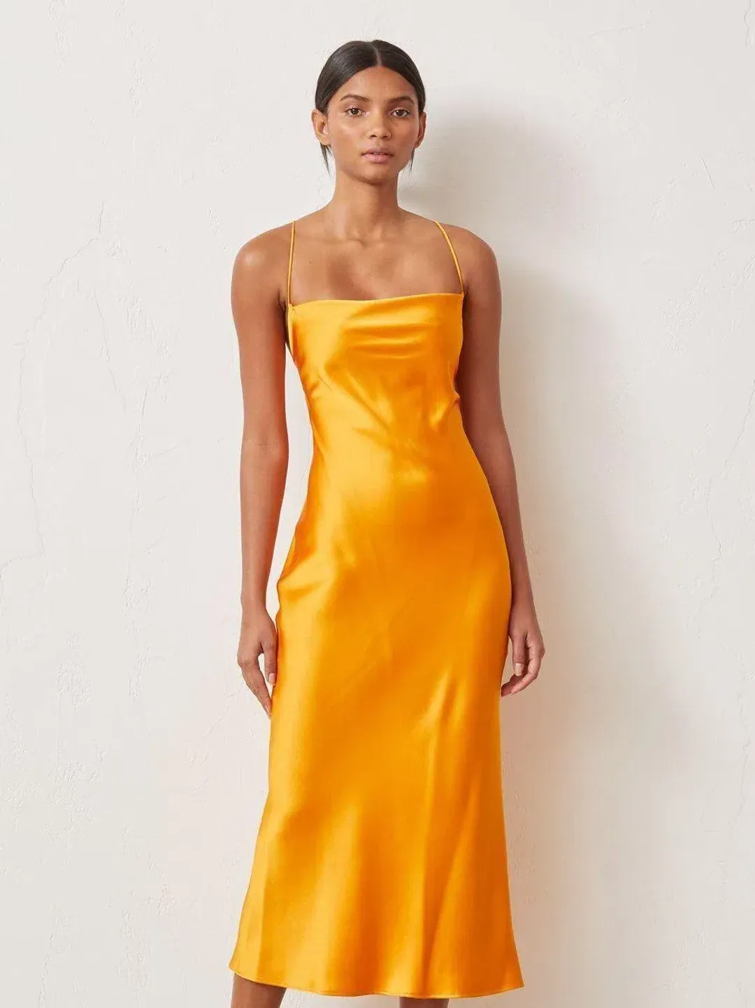 Bec & Bridge Seraphine Lace Up Midi Dress Tangerine Size XS / AU 6 for rent on The Volte - main image