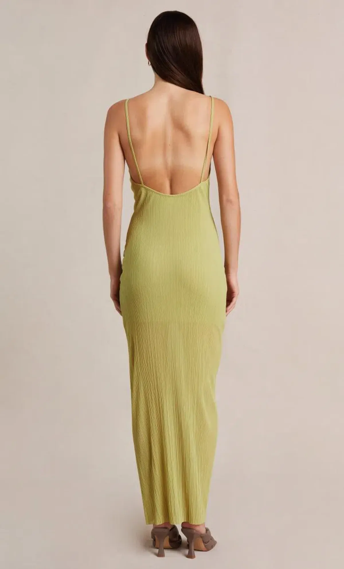 Bec & Bridge Plisse Maxi Dress Green Size 6 for rent on The Volte - main image