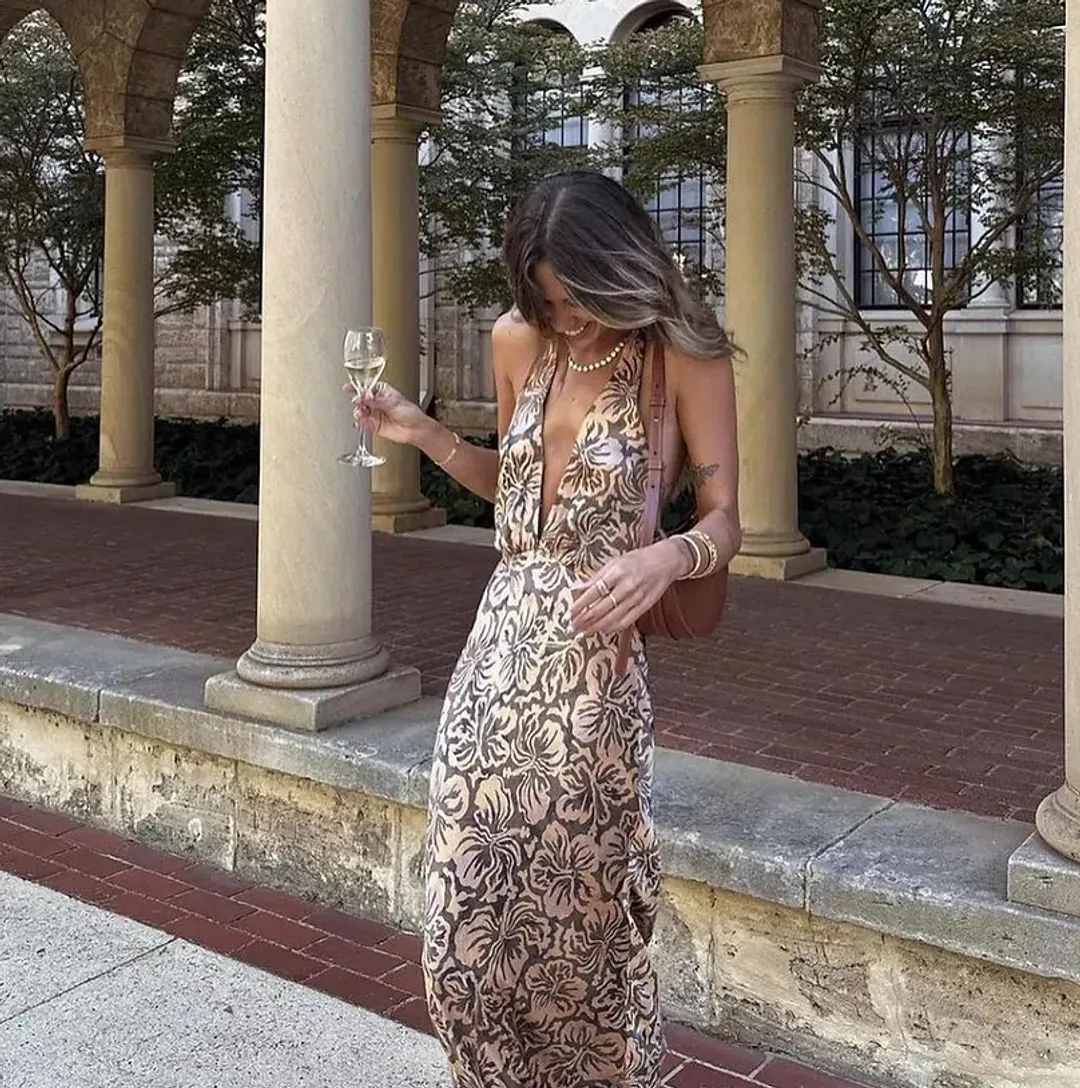 Bec & Bridge Samara Dress Print Size 6  for rent on The Volte - main image