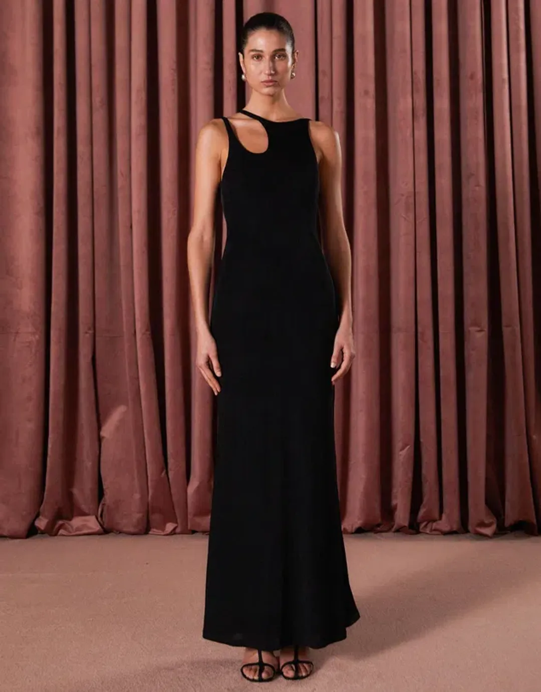 MISHA Liliya Dress Black Size 8/S  for rent on The Volte - main image
