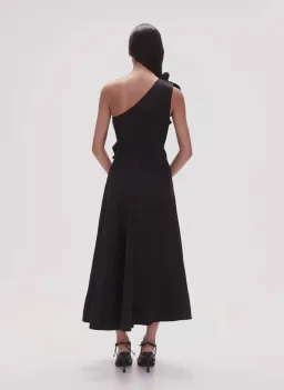 AJE Adelia Ruffle Midi Dress Black Size 14  for rent on The Volte - image 2