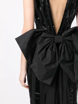 Rebecca Vallance Davina Bow-detailed Gown Black Size 14 for rent on The Volte - image 2