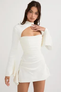 House of CB Toira Mini Dress Ivory Size 10 for rent on The Volte - image 1
