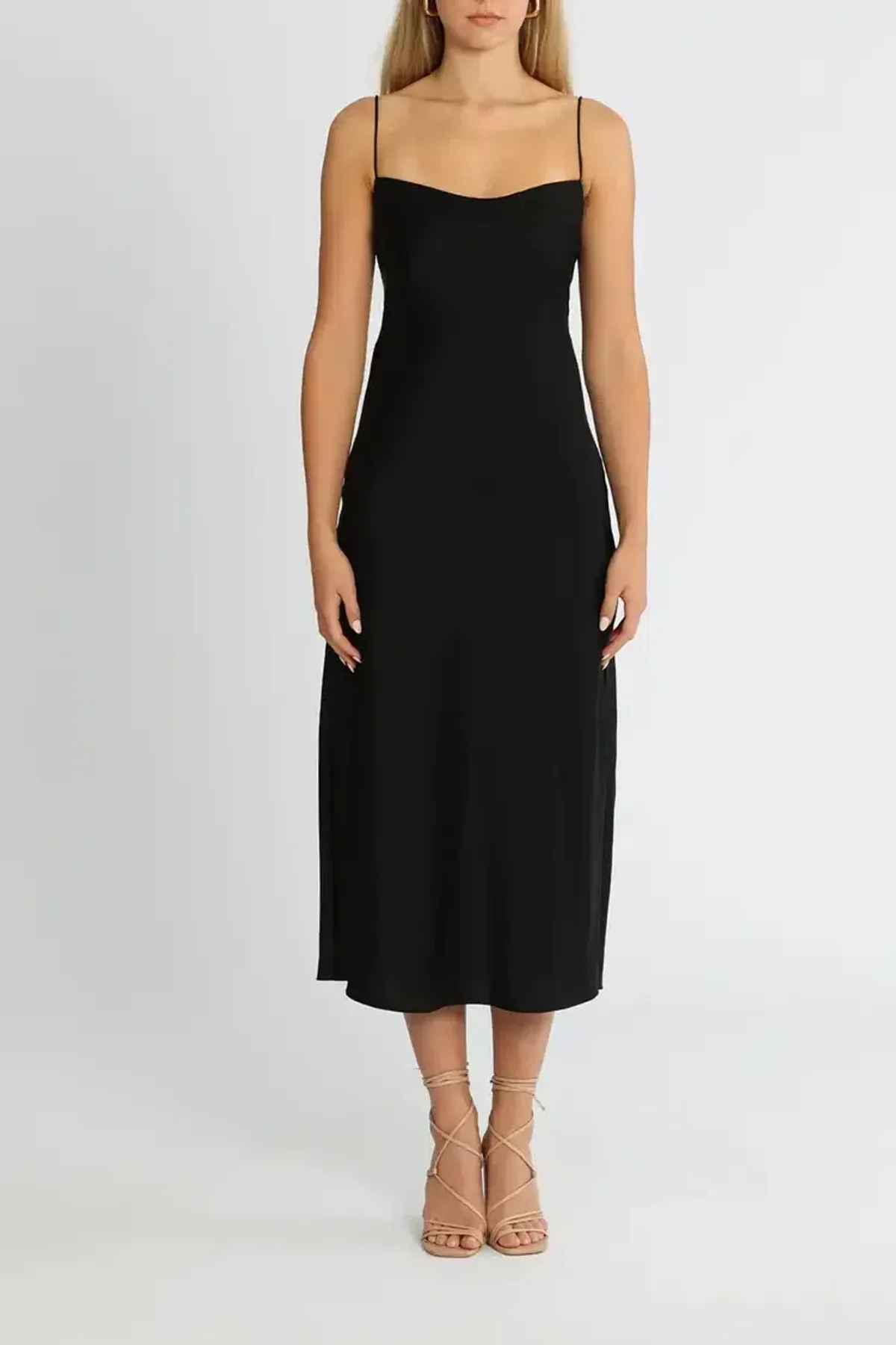 Clea Estelle Slip Dress Black Size 6 for rent on The Volte - main image