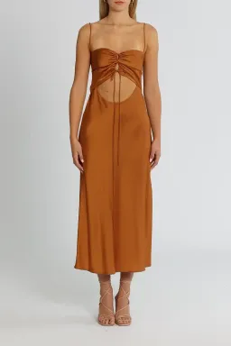Clea Estelle Slip Dress Copper Brown Size 8 for rent on The Volte - image 1