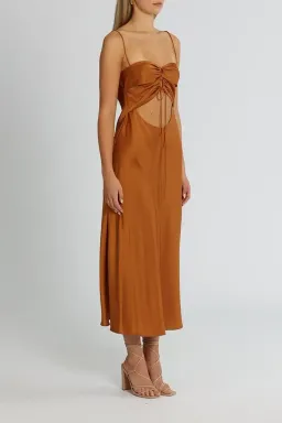 Clea Estelle Slip Dress Copper Brown Size 8 for rent on The Volte - image 2