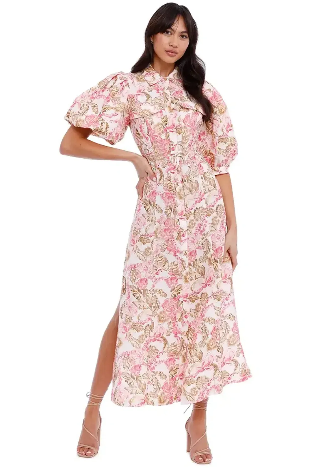 Significant Other Deanna Dress Sangria Floral Multi Print Size 14 for rent on The Volte - main image