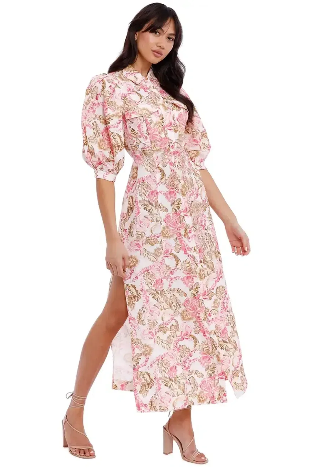 Significant Other Deanna Dress Sangria Floral Multi Print Size 14 for rent on The Volte - main image