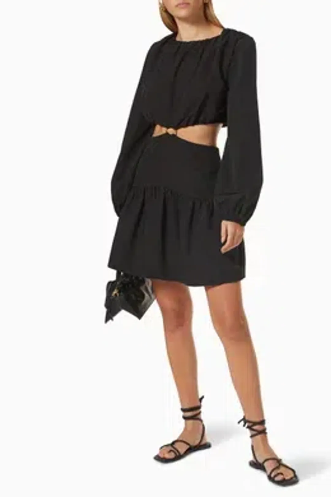 Mossman Streamline Mini Dress Black Size 6 for rent on The Volte - main image