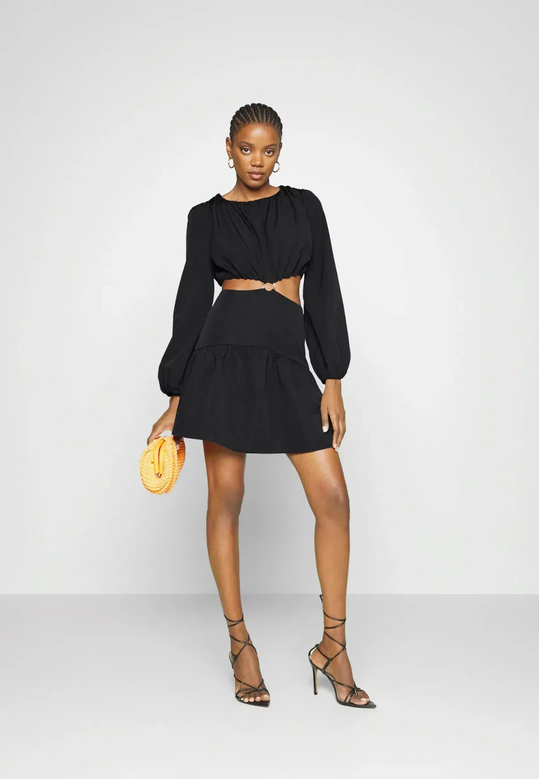Mossman Streamline Mini Dress Black Size 6 for rent on The Volte - main image