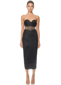 Eliya The Label Zariah Midi Dress Black Size 6 for rent on The Volte - image 1