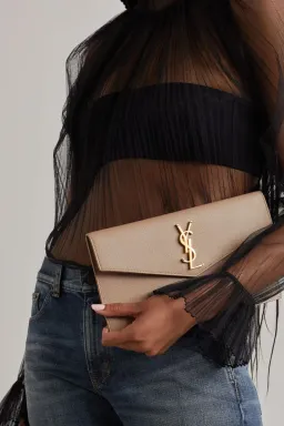 Saint Laurent Uptown Pouch Beige for rent on The Volte - image 2