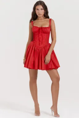 House Of CB Pietra Corset Mini Dress Red Size XS / AU 4-6 for rent on The Volte - image 9