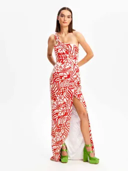 Alice McCall Daisy Daze Gown in Salsa Red Size 10 AU  for rent on The Volte - image 1