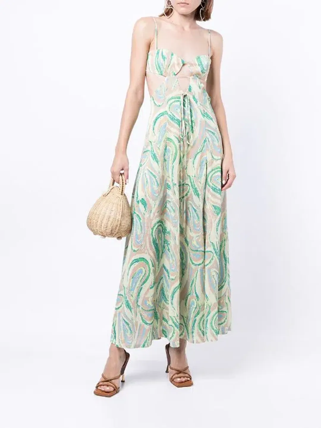 Alice McCall Swan Lake Midi Dress Citrus Size 12 AU for rent on The Volte - main image