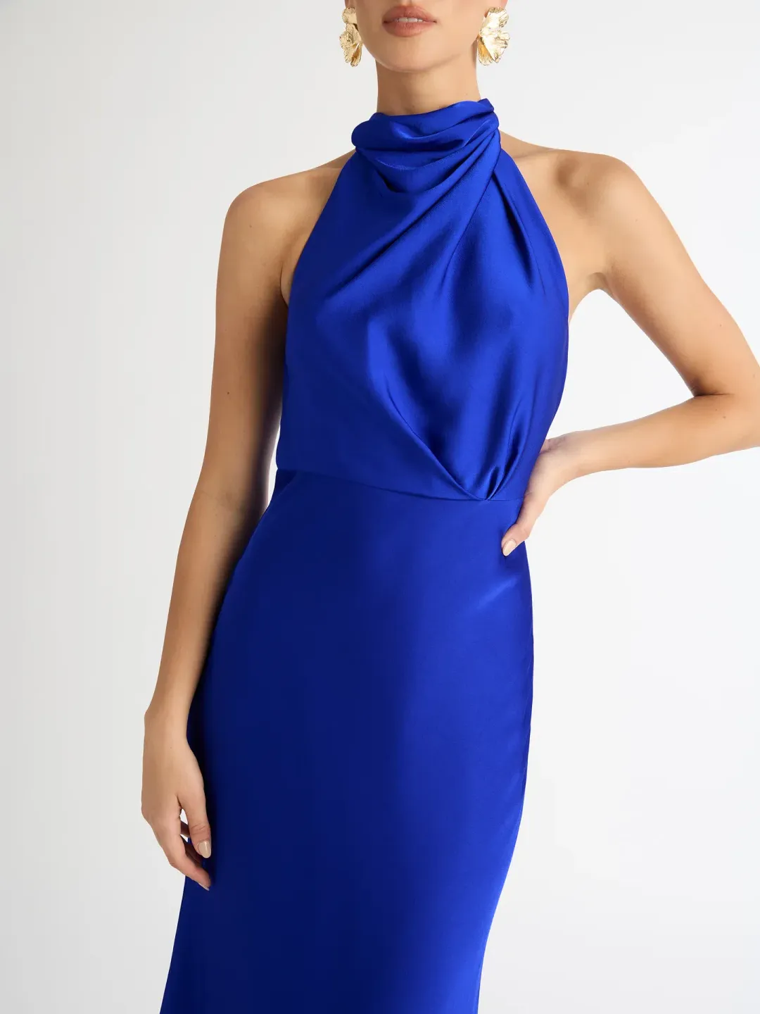Sheike Jasmine Midi Dress Blue Size 10  for rent on The Volte - main image