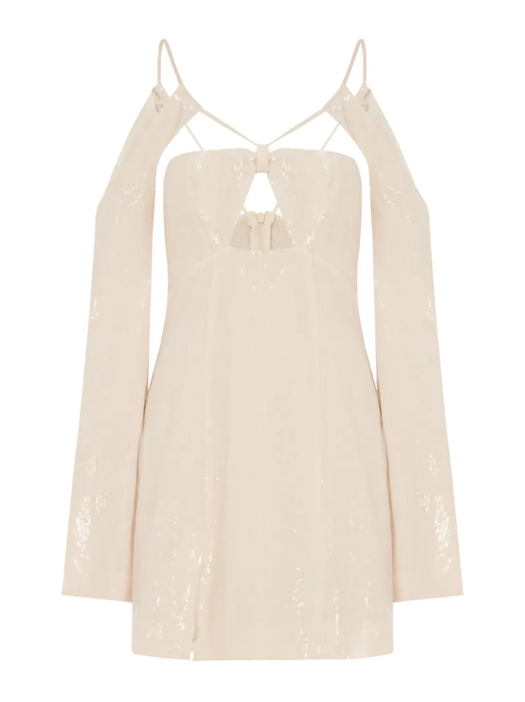 Alice McCall Night Sky Mini Dress in Chai Latte Size 12 AU for rent on The Volte - main image