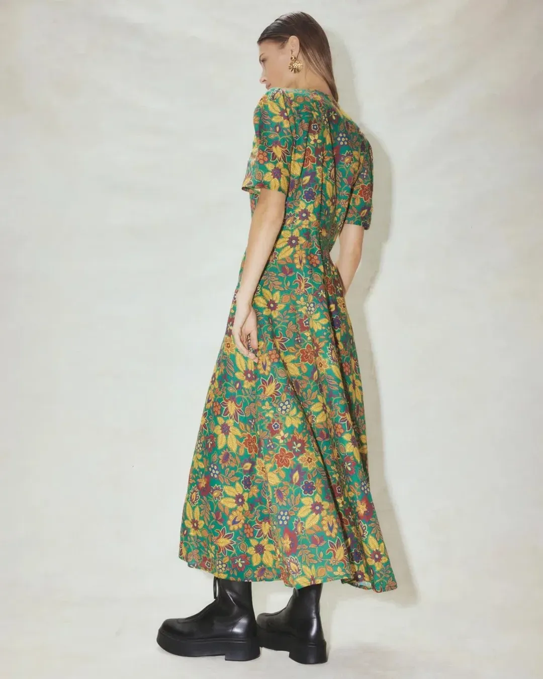 Alemais Isabella V Midi Dress Green Size 14 for rent on The Volte - main image