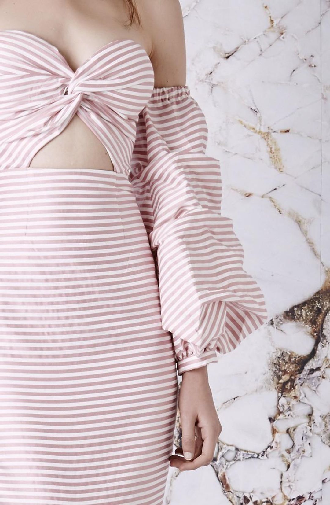 Asilio Candy Eyed Dress Pink White Stripe Size 6 for rent on The Volte - main image