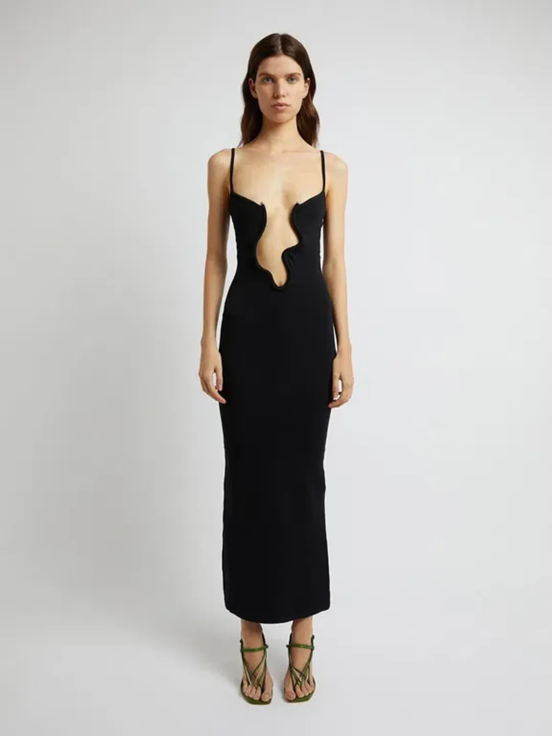 Christopher Esber Salacia Wire Column Dress Black Size 8 for rent on The Volte - main image