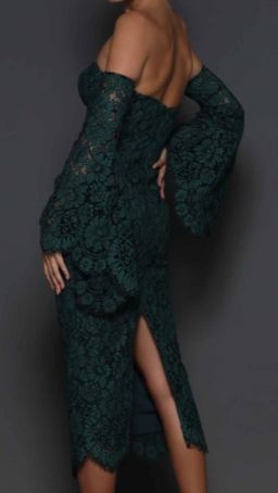 Elle Zeitoune Heather Dress Forest Green Size 6 for rent on The Volte - image 2