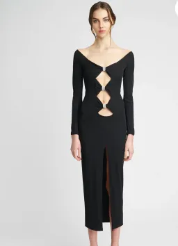 Nicola Finetti Romina Dress Black Size 10 for rent on The Volte - image 2