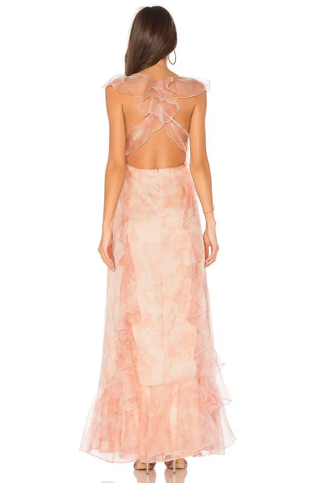 Alice McCall Oh My Goddess Dress in Peach Floral Size 8 for rent on The Volte - main image