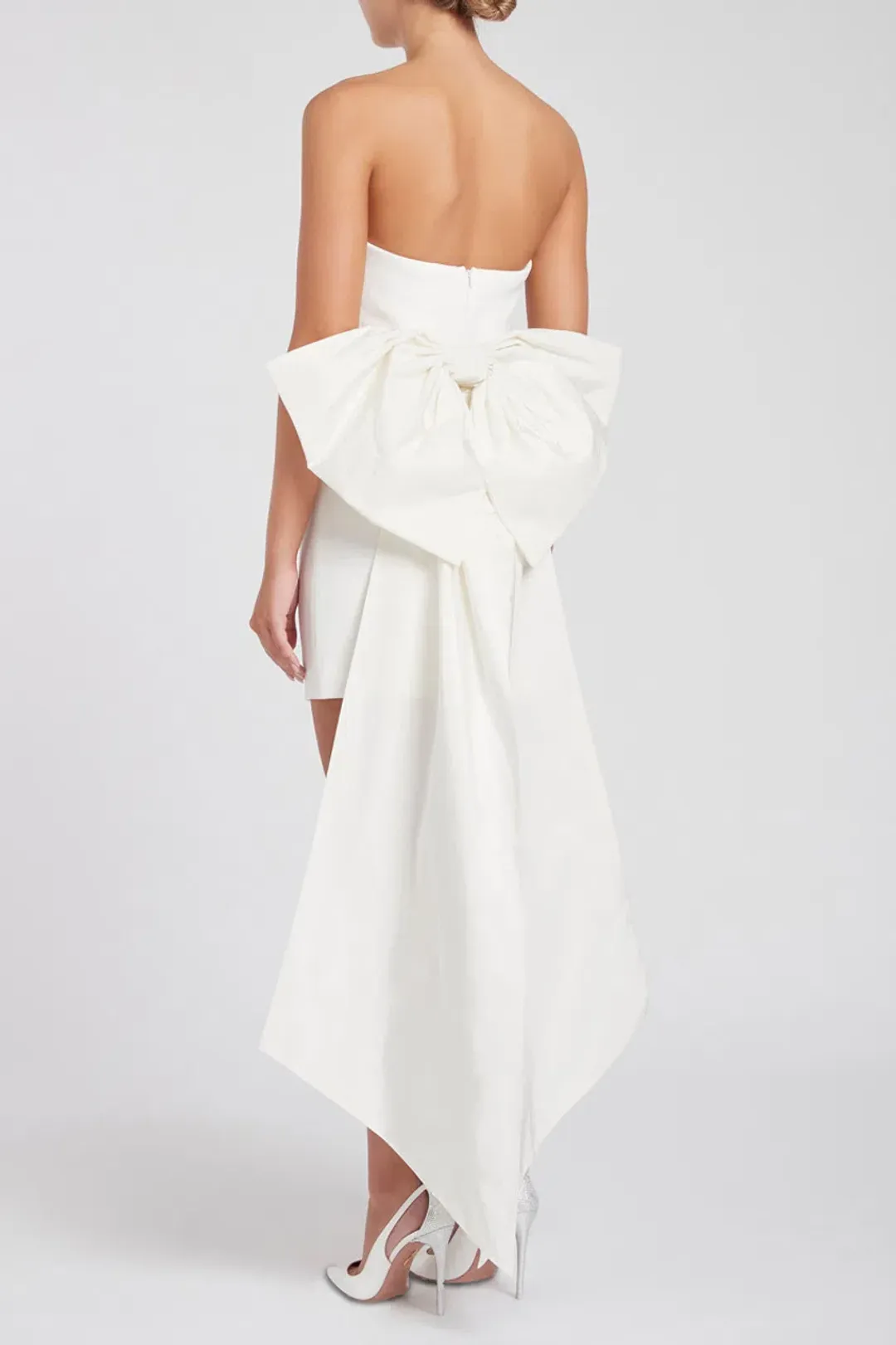 Rebecca Vallance Daphne Mini Dress Ivory Size 12 for rent on The Volte - main image