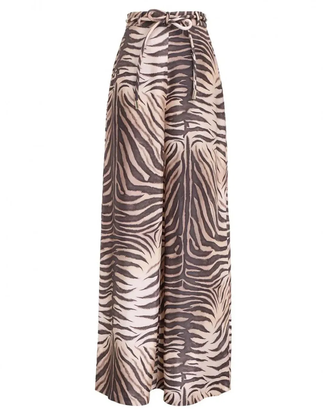 Zimmermann Luminous Smock Top and Wide Leg Pants Set Zebra Print Size 1 / AU 10 for rent on The Volte - main image