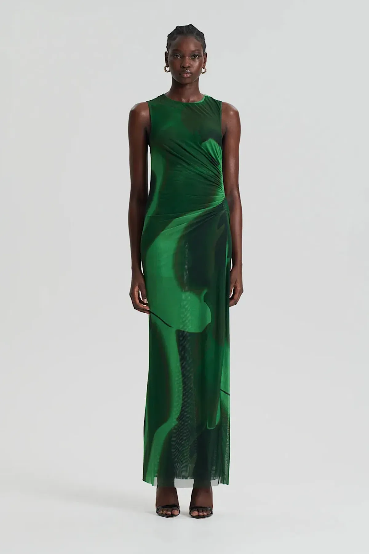  Scanlan Theodore Italian Watercolour Print Maxi Dress Safari Size Au 6 for rent on The Volte - main image