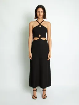 Christopher Esber Looped Cutaway Sleeveless Dress Black Size 8  for rent on The Volte - image 1