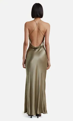 Bec & Bridge Loren Halter Midi Dress Sage Size 6 for rent on The Volte - image 3