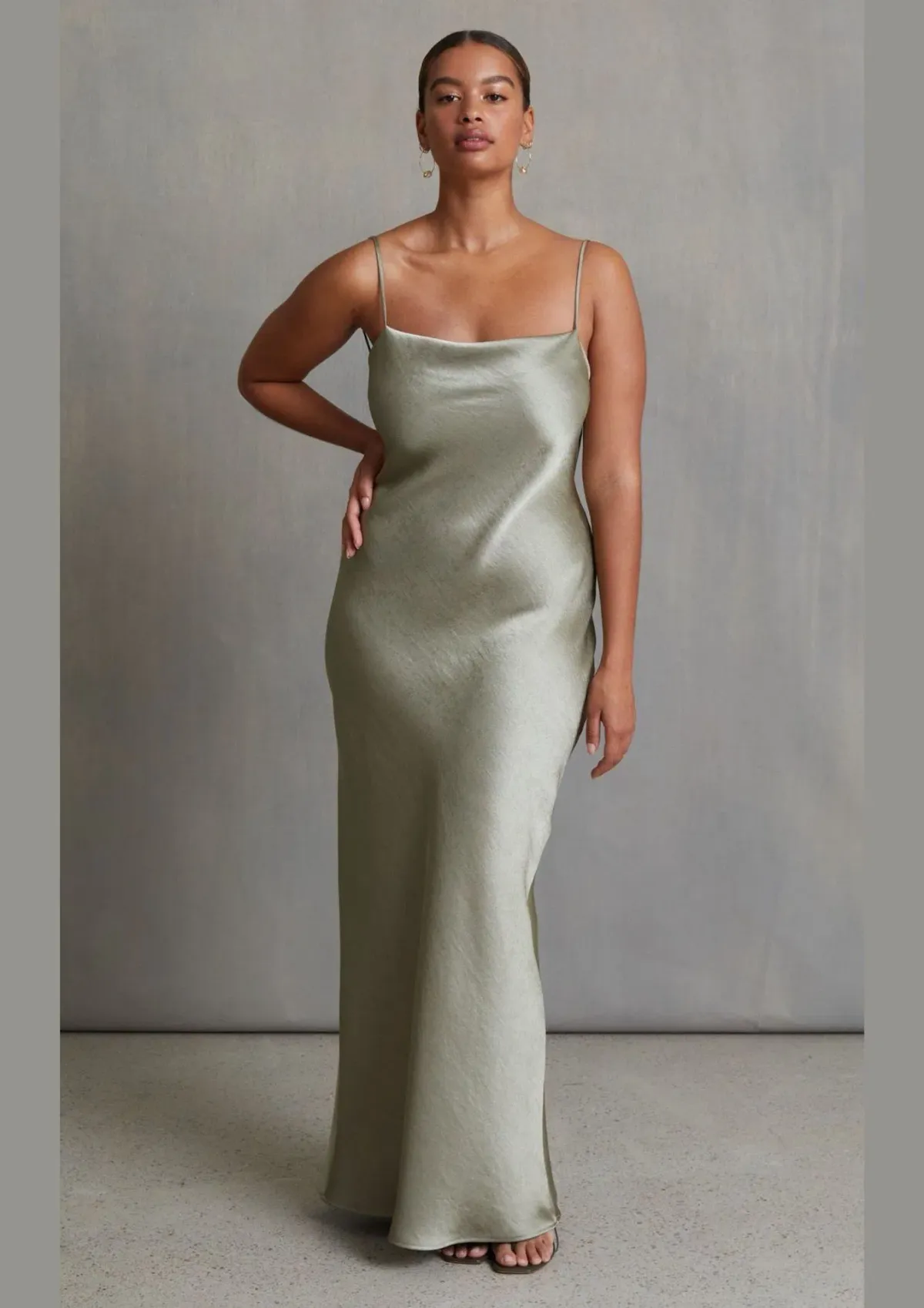 Bec & Bridge The Dreamer Tie Maxi Dress Sage Size 10 for rent on The Volte - main image