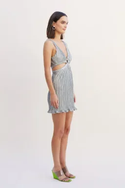 Suboo Ana Sleeveless Mini Dress Silver Size 8 for rent on The Volte - image 2